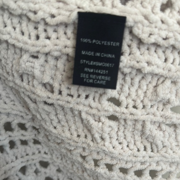 Moon & Madison White Long Open Knit Cardigan - Picture 6 of 7